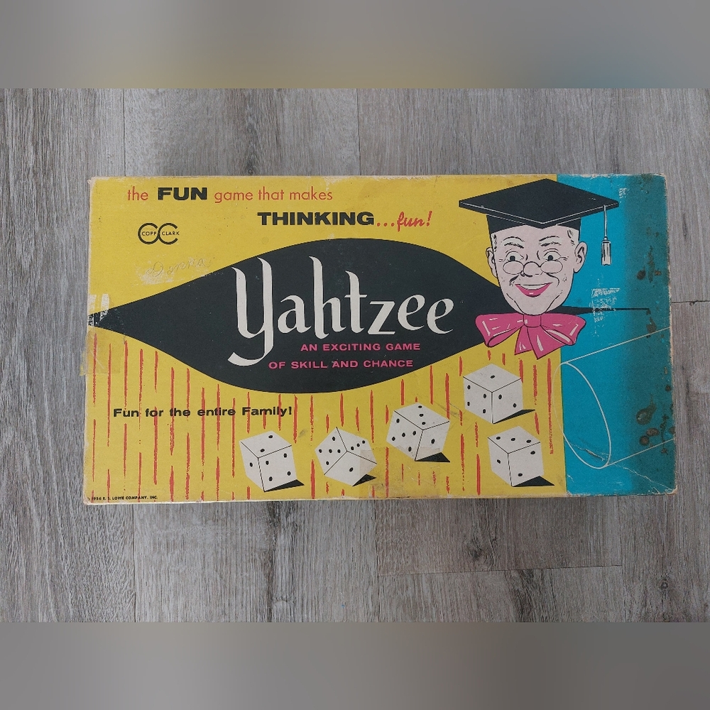 Vintage 1956 Yahtzee Game